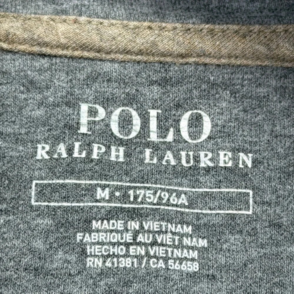 Polo Ralph Lauren Pullover Mens M Brown Quarter Zip Long Sleeve Cotton Pony Logo